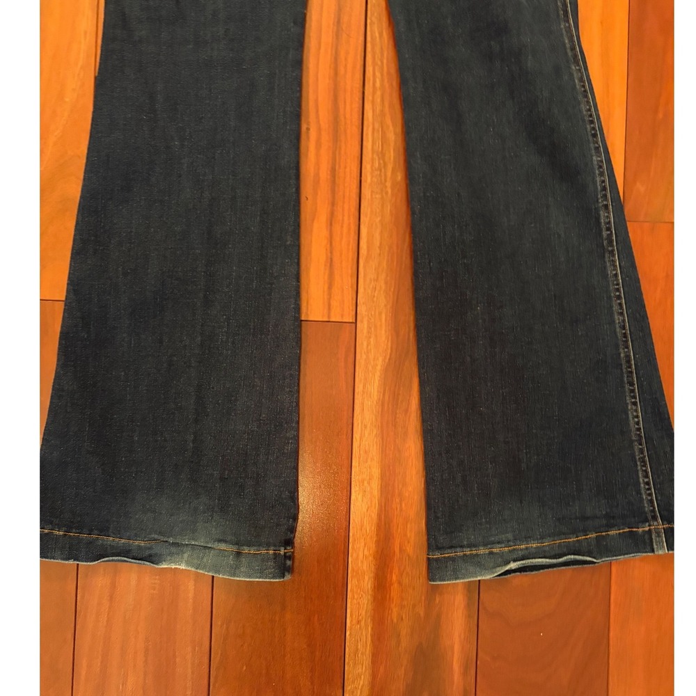 Spanx Flare Jeans Womens Dark Indigo High Rise Pull On Stretch Denim L/G - Picture 9 of 9
